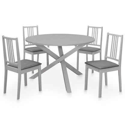 5 pcs conjunto de jantar MDF cinzento