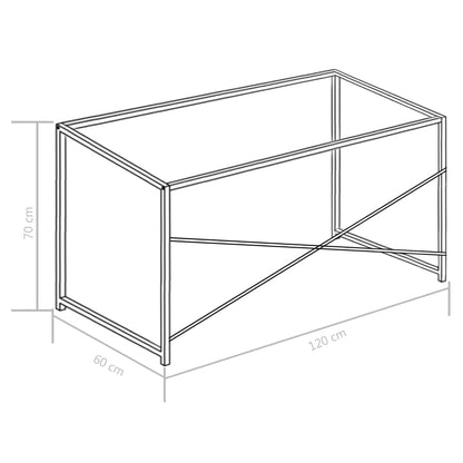 Secretária de computador 120x60x70 cm branco