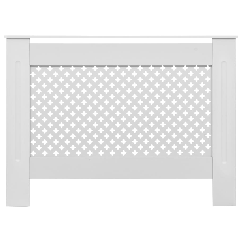 Cobertura de radiador 112x19x81,5 cm MDF branco