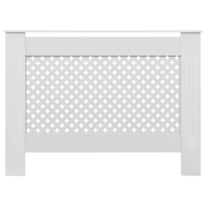 Cobertura de radiador 112x19x81,5 cm MDF branco