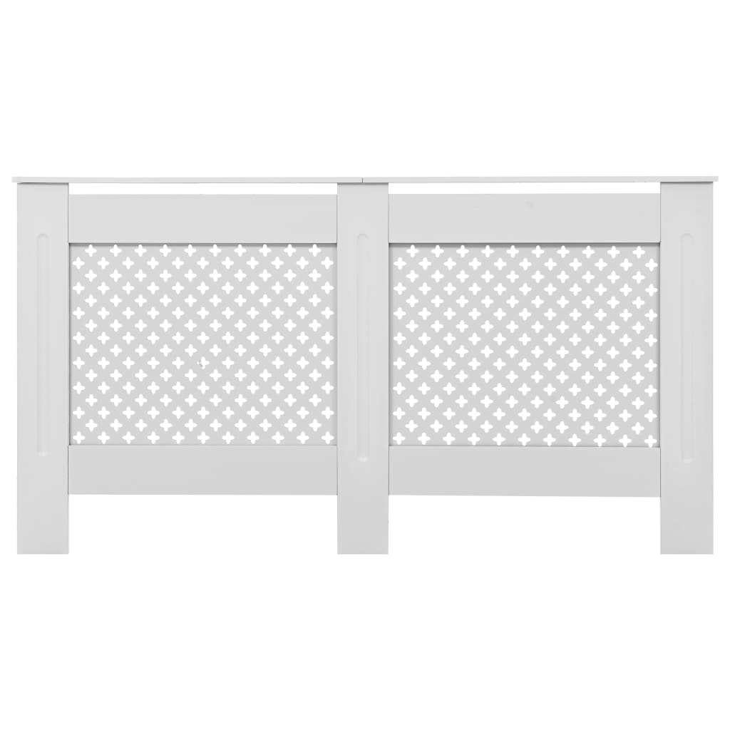 Cobertura de radiador 152x19x81,5 cm MDF branco