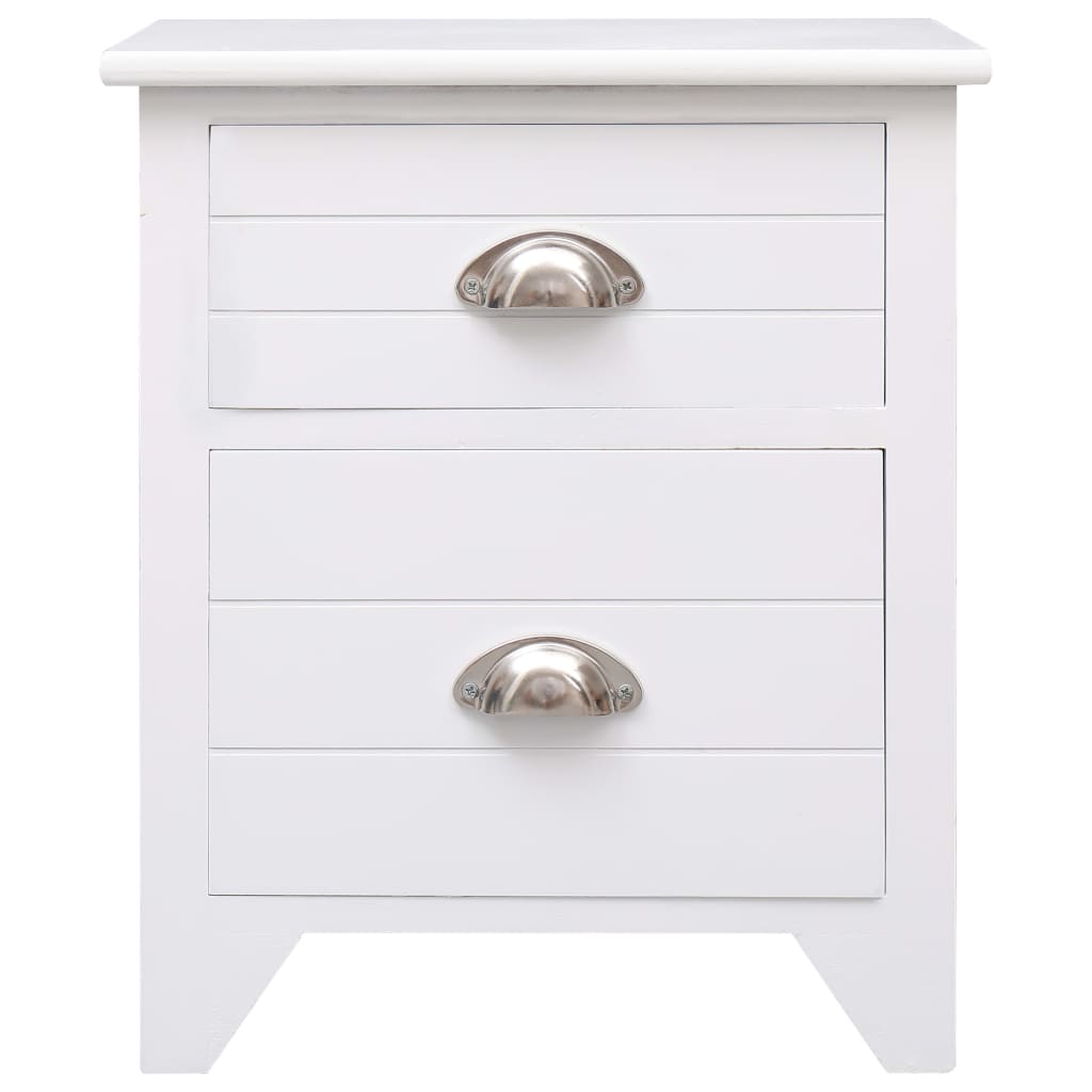 Mesa-de-cabeceira 38x28x45 cm madeira paulownia branco