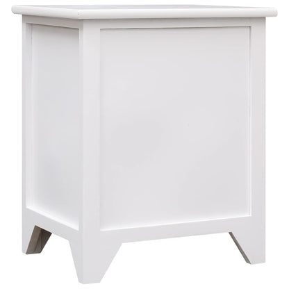 Mesa-de-cabeceira 38x28x45 cm madeira paulownia branco