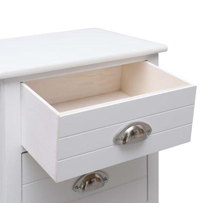 Mesa-de-cabeceira 38x28x45 cm madeira paulownia branco