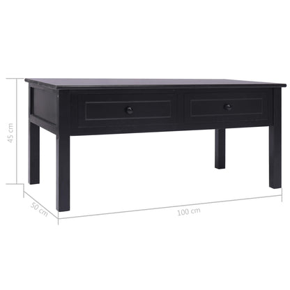 Mesa de centro 100x50x45 cm madeira preto