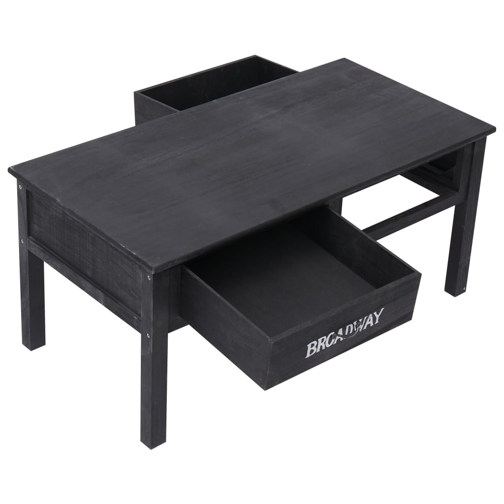 Mesa de centro 100x50x45 cm madeira preto