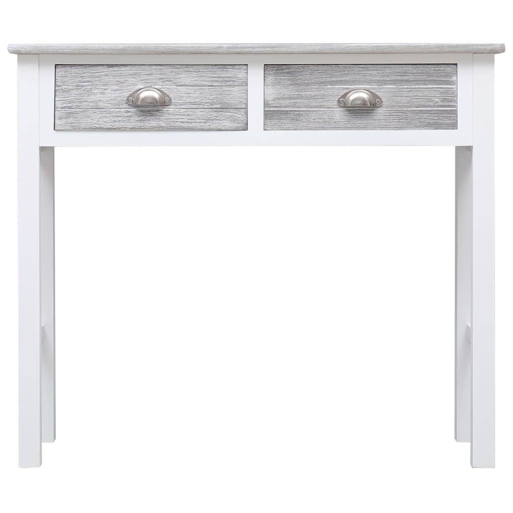 Mesa consola 90x30x77 cm madeira cinzento