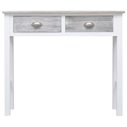 Mesa consola 90x30x77 cm madeira cinzento