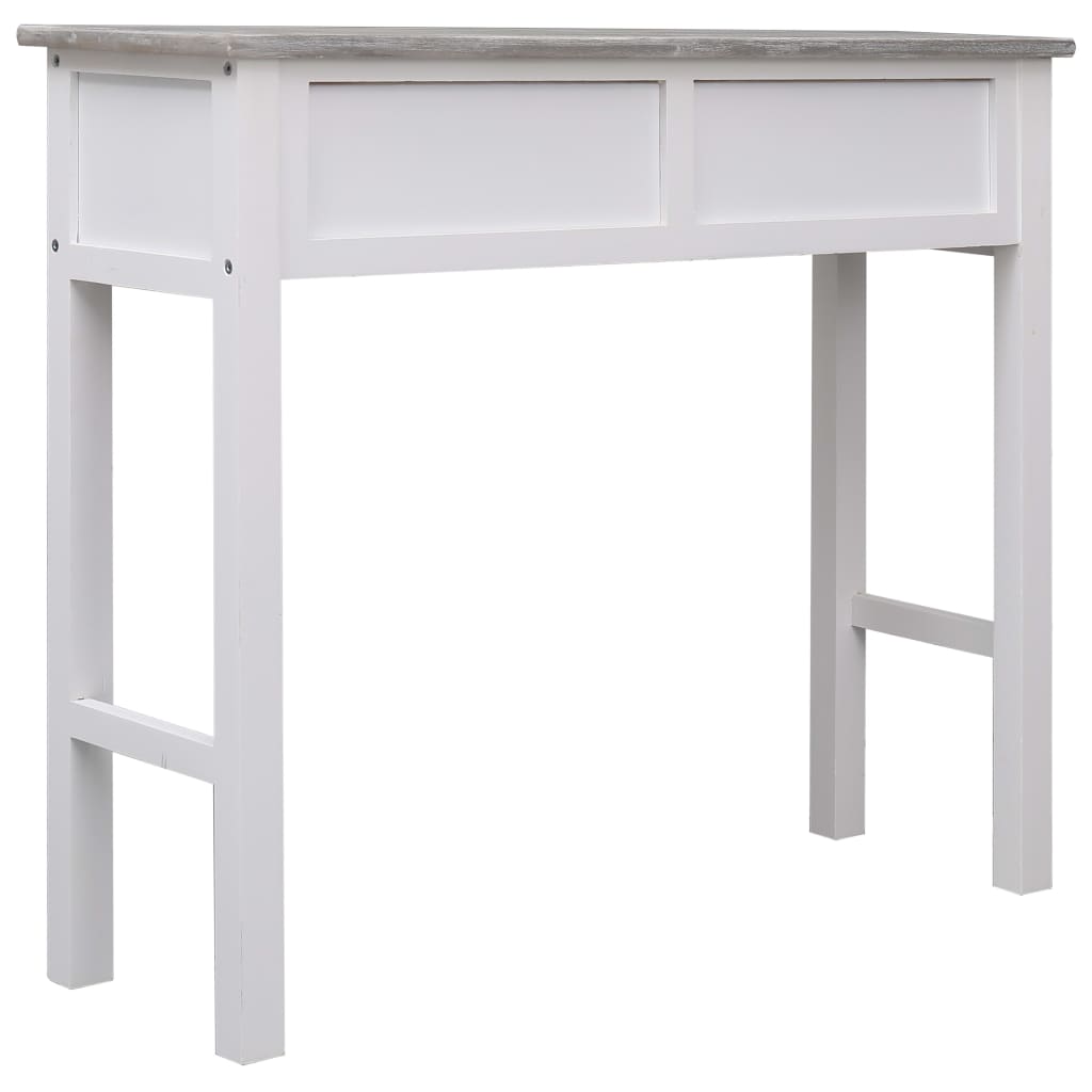 Mesa consola 90x30x77 cm madeira cinzento