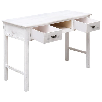 Mesa consola 110x45x76 cm madeira branco antigo