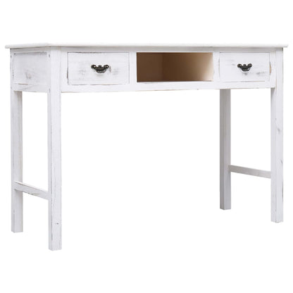 Mesa consola 110x45x76 cm madeira branco antigo