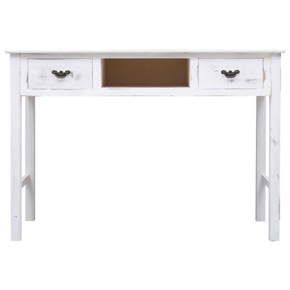 Mesa consola 110x45x76 cm madeira branco antigo