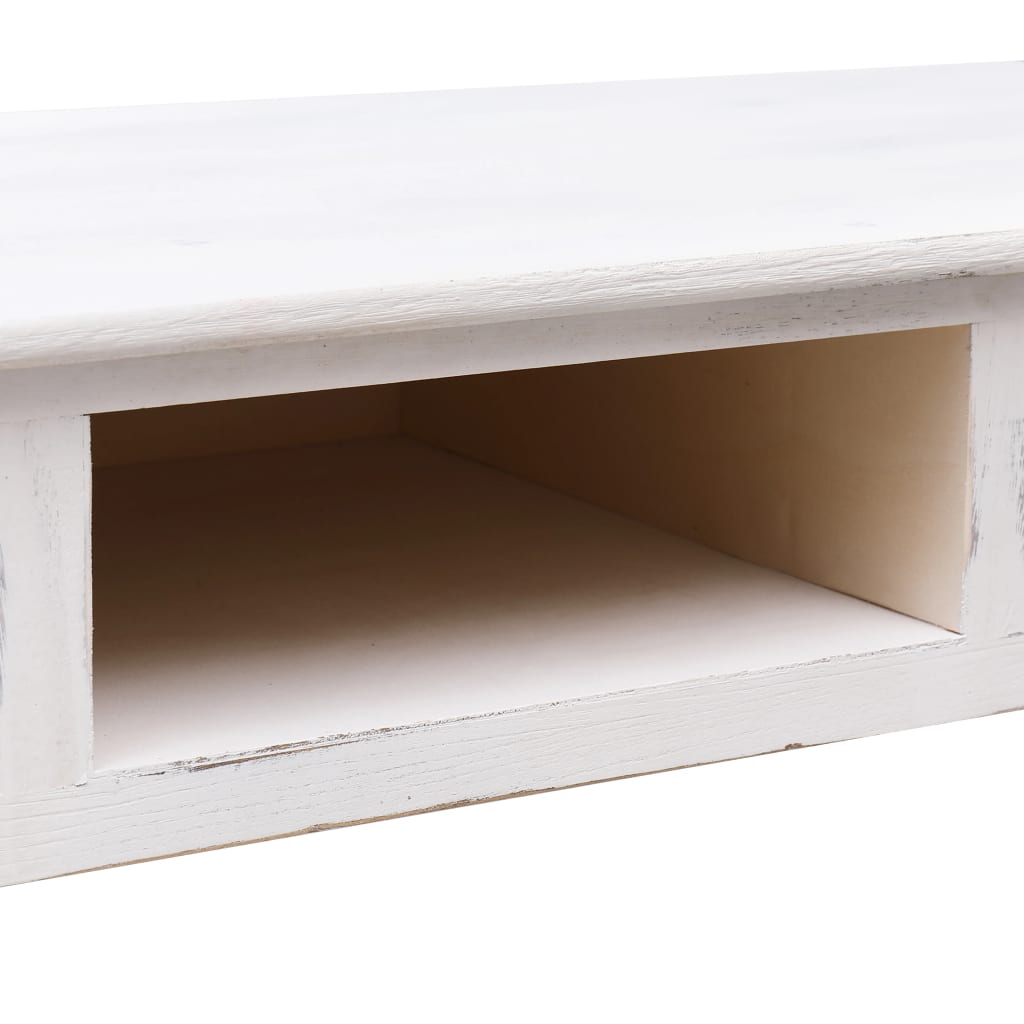 Mesa consola 110x45x76 cm madeira branco antigo