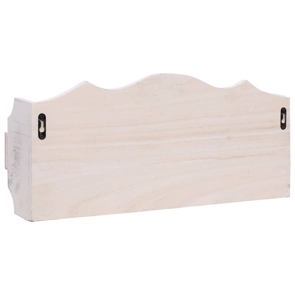 Cabide de parede 50x10x23 cm madeira branco