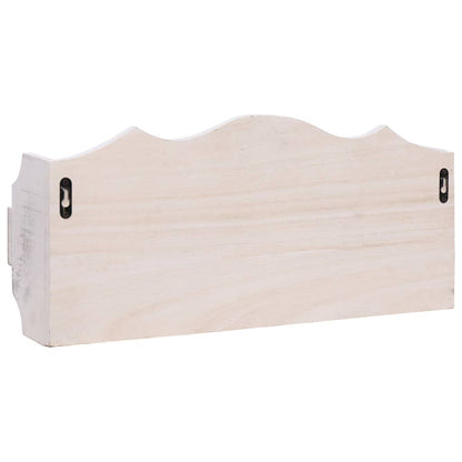 Cabide de parede 50x10x23 cm madeira branco