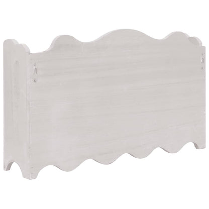 Cabide de parede 50x10x30 cm madeira branco