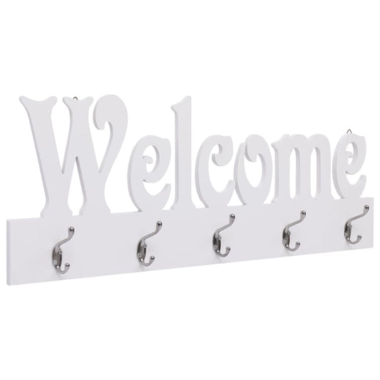 Cabide de parede WELCOME 74x29,5 cm branco