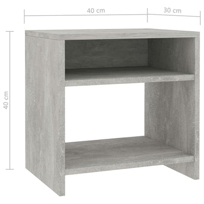 Mesa-de-cabeceira 40x30x40 cm aglomerado cinzento cimento