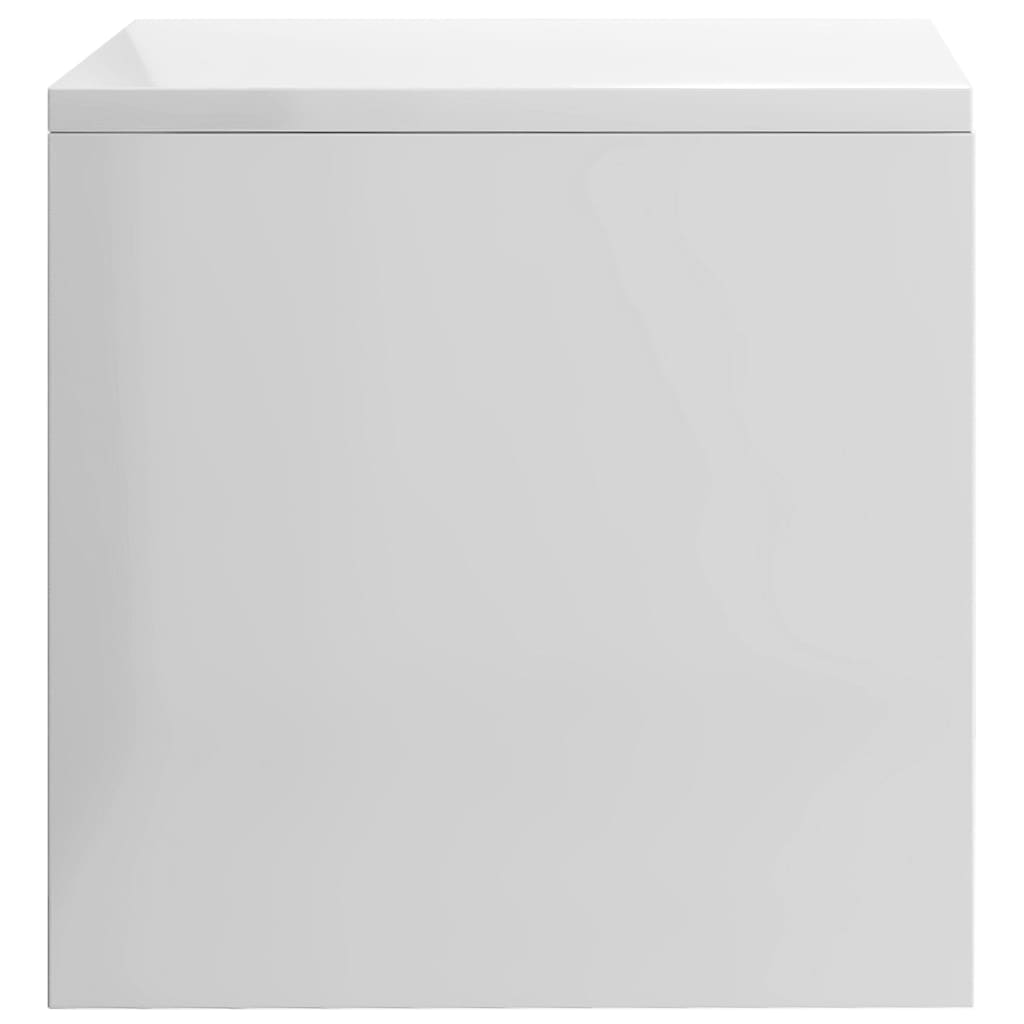 Mesa-de-cabeceira 40x30x30 cm contraplacado branco brilhante