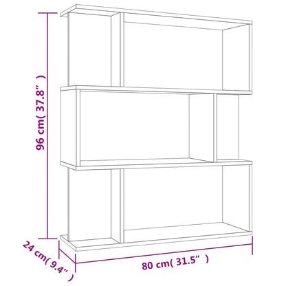 Estante/divisória 80x24x96 cm contraplacado cinzento cimento