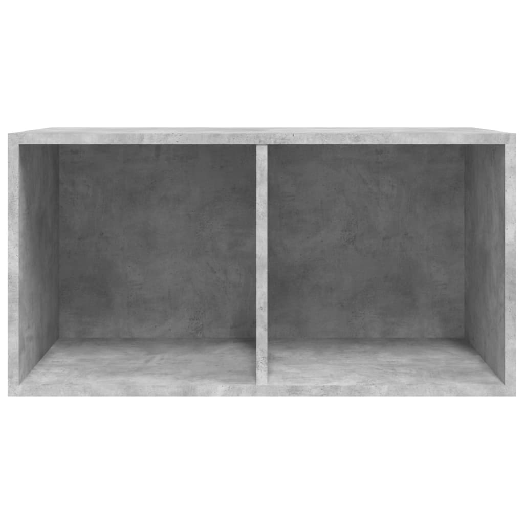 Caixa discos vinil 71x34x36 cm derivados madeira cinza cimento