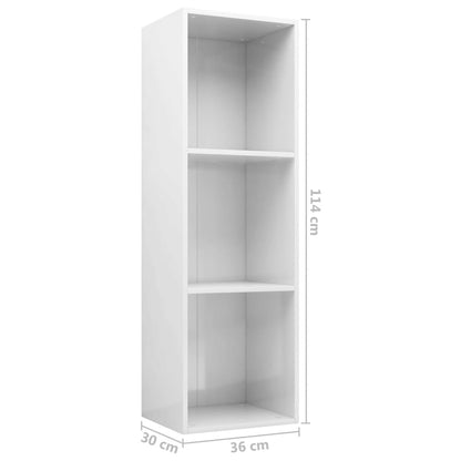 Estante Loker de 114 cm - Branco Brilhante - Design Moderno