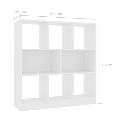 Estante 97,5x29,5x100 cm contraplacado branco