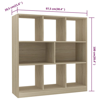 Estante 97,5x29,5x100 cm contraplacado carvalho sonoma