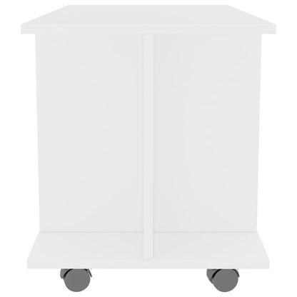 Móvel de TV com rodas 80x40x40 cm contraplacado branco