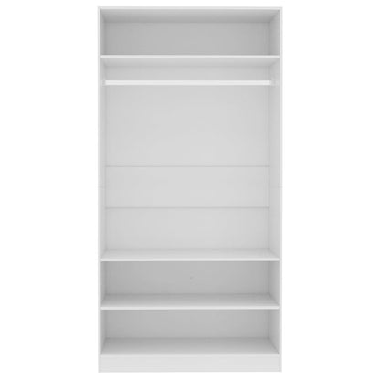 Roupeiro 100x50x200 cm contraplacado branco