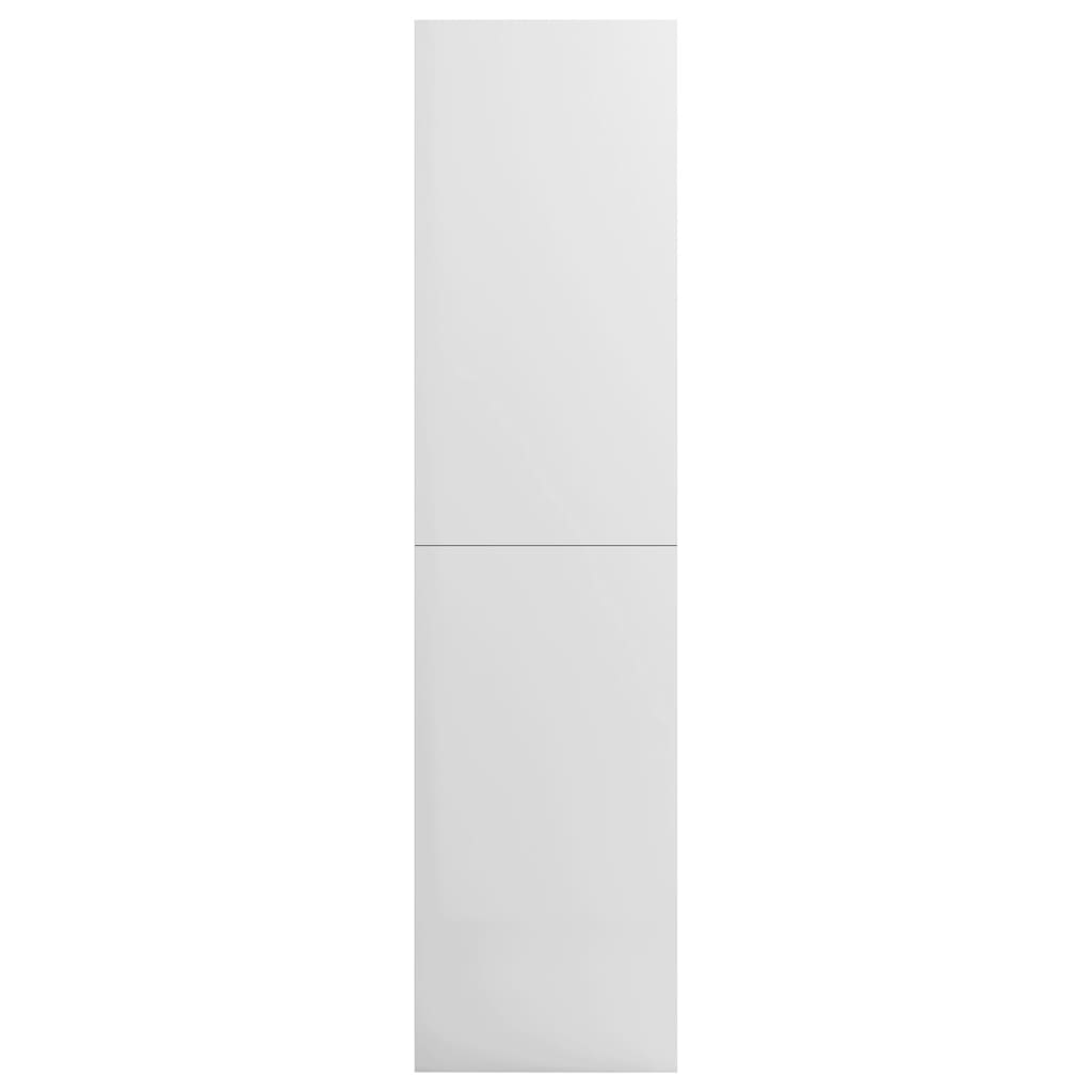 Roupeiro 100x50x200 cm contraplacado branco brilhante