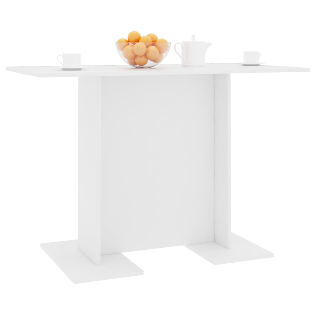 Mesa de jantar 110x60x75 cm contraplacado branco