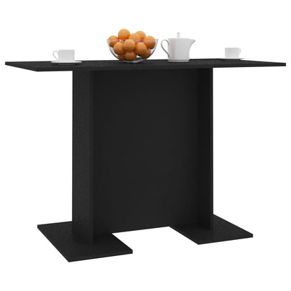 Mesa de jantar 110x60x75 cm contraplacado preto