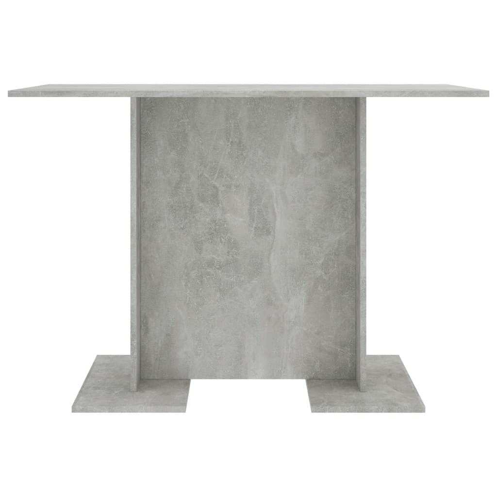 Mesa de jantar 110x60x75 cm contraplacado cinzento cimento