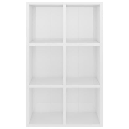 Estante/aparador 66x30x98 cm contraplacado branco brilhante