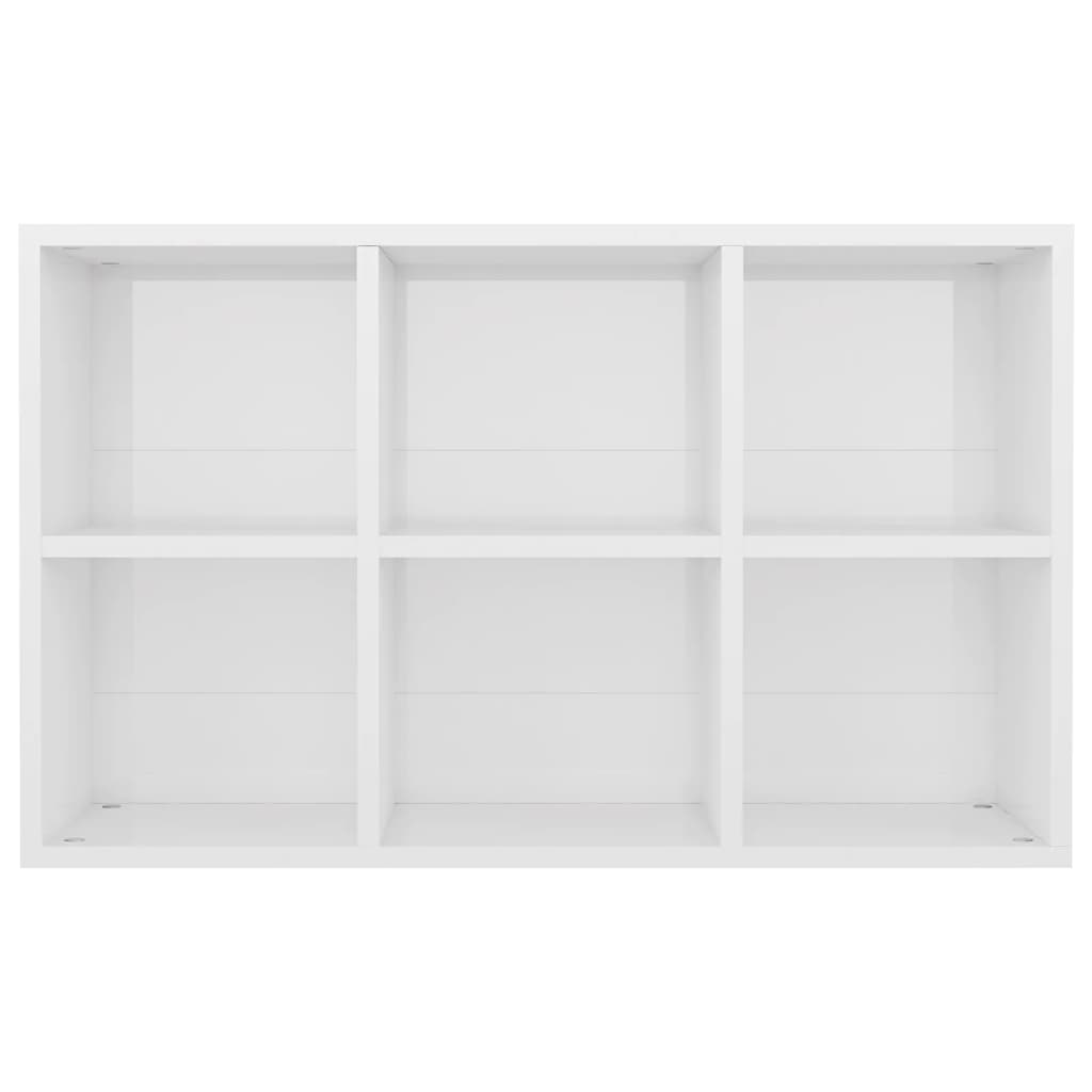 Estante/aparador 66x30x98 cm contraplacado branco brilhante