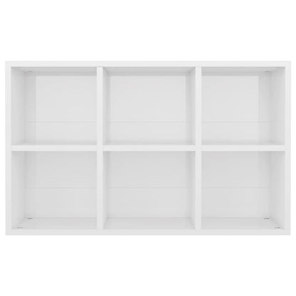 Estante/aparador 66x30x98 cm contraplacado branco brilhante