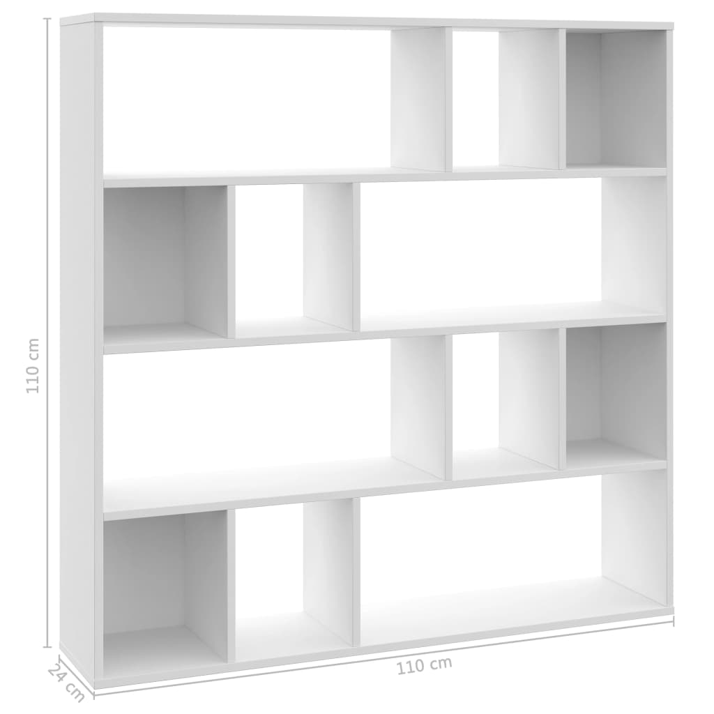 Divisória/estante 110x24x110 cm contraplacado branco