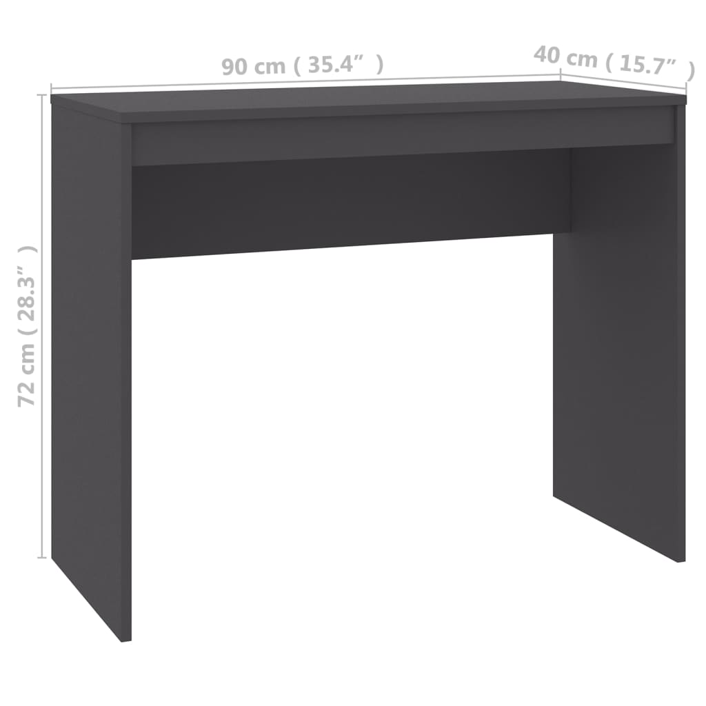 Secretária 90x40x72 cm derivados de madeira cinza