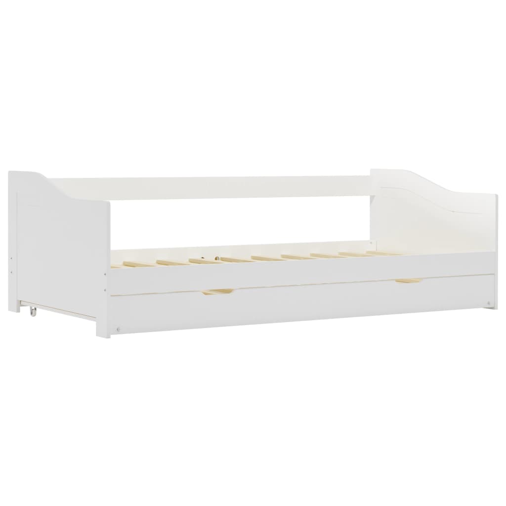 Estrutura sofá-cama de puxar madeira de pinho 90x200 cm branco