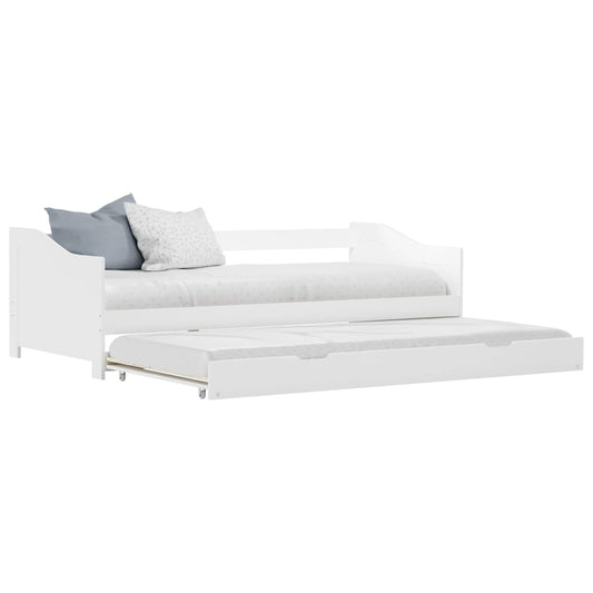 Estrutura sofá-cama de puxar madeira de pinho 90x200 cm branco