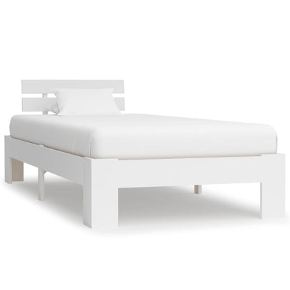 Estrutura de cama 90x200 cm pinho maciço branco