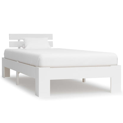 Estrutura de cama 100x200 cm pinho maciço branco