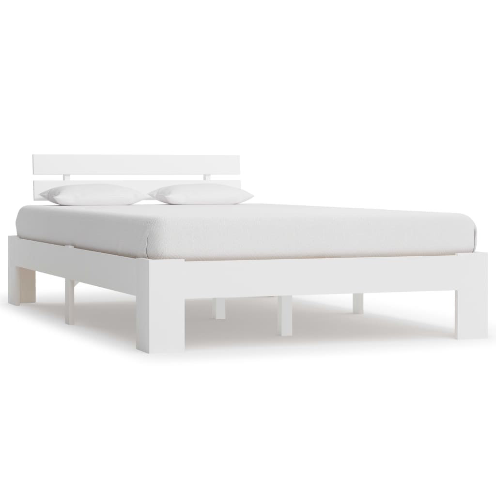 Estrutura de cama 120x200 cm pinho maciço branco