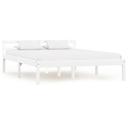 Estrutura de cama 120x200 cm madeira pinho maciço branco