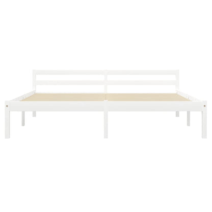 Estrutura de cama 160x200 cm madeira pinho maciço branco