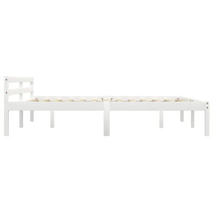 Estrutura de cama 160x200 cm madeira pinho maciço branco