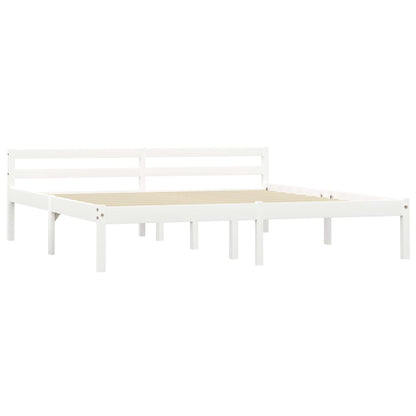 Estrutura de cama 180x200 cm pinho maciço branco