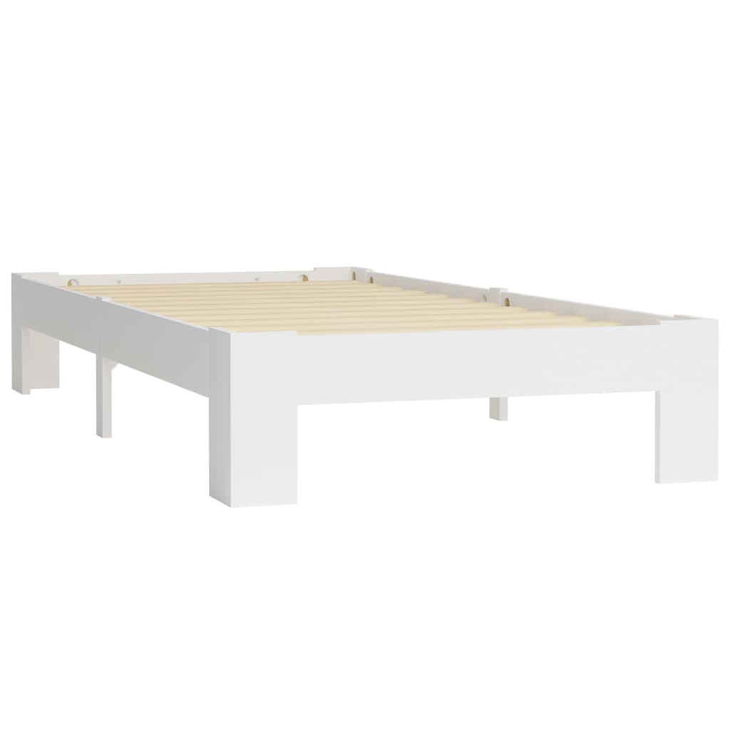 Estrutura de cama 90x200 cm pinho maciço branco