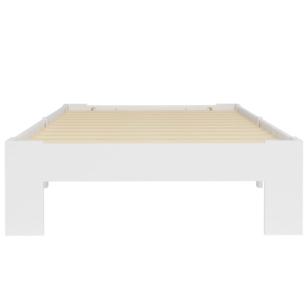 Estrutura de cama 90x200 cm pinho maciço branco